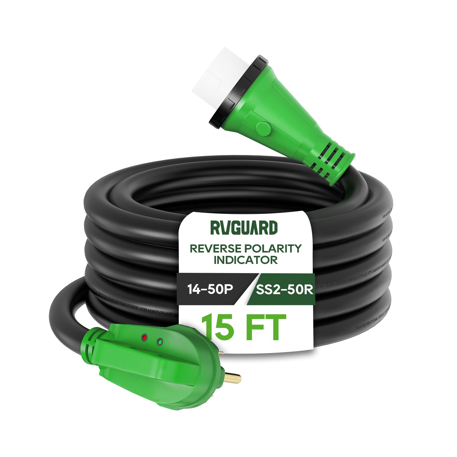 Amazon.com: RVGUARD 50 Amp 15 Foot RV Power Cord with Reverse